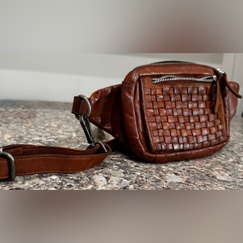 Stylish Brown Leather Belt Bag